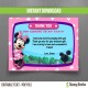 Minnie Mouse Clubhouse 7x5 in. Birthday Party Invitation with Photo + FREE Thank You Card